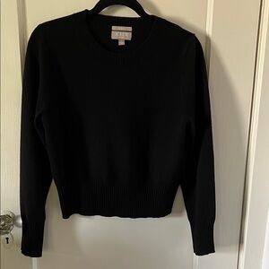 J. Crew Cashmere shrunken crewneck sweater Black, M